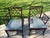 Air of Baker Chinoiserie Lacquered Lounge Chairs With Geometric Lattice Backs & Upholstered Seats For Sale - Image 15 of 18