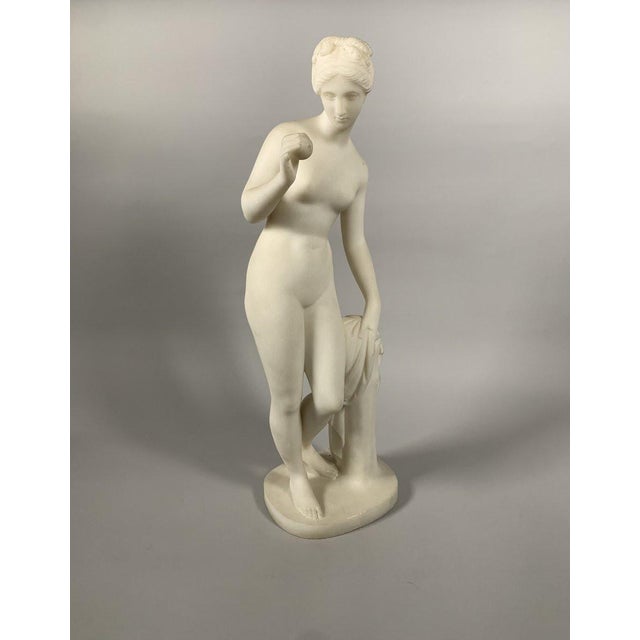 Stone White Marble Sculpture of Venus with an Apple, after Bertel Thorvaldsen (1770-1844), 19th Century For Sale - Image 7 of 7
