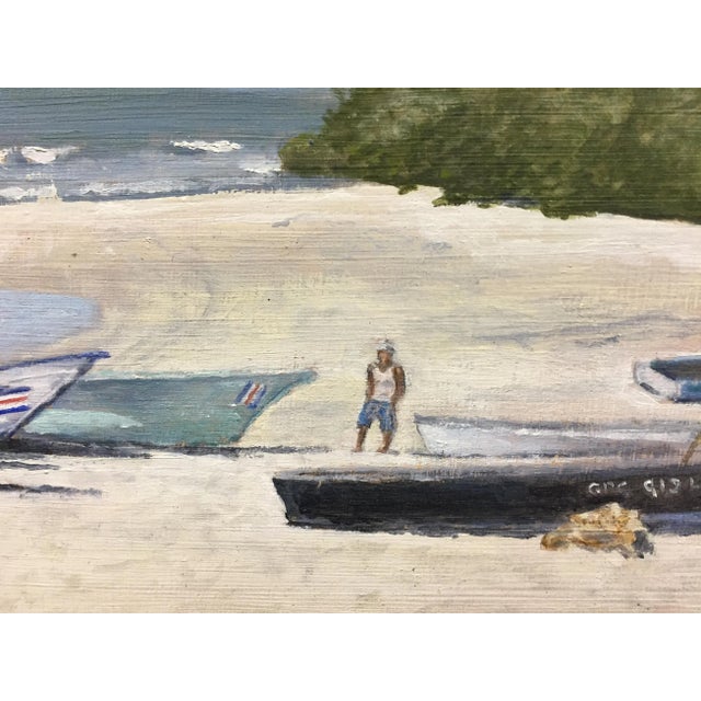 "Playa Pelada" Original C2010 Oil on Canvas by Freddy Cushing, Noted Newport, Ri Society Artist For Sale - Image 4 of 6