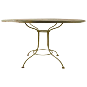 1950’s Vintage Round Metal Mesh Top Garden Table