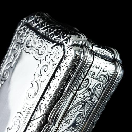 Antique Silver Table Snuff Box by Edward Smith, 1854 For Sale - Image 12 of 18