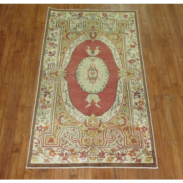 small mid-20th century Turkish village small rug. 3'4'' x 6'3'