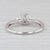 Silver 0.82ctw Round Diamond Engagement Ring 14k White Gold Size 7 Cathedral Band For Sale - Image 8 of 8