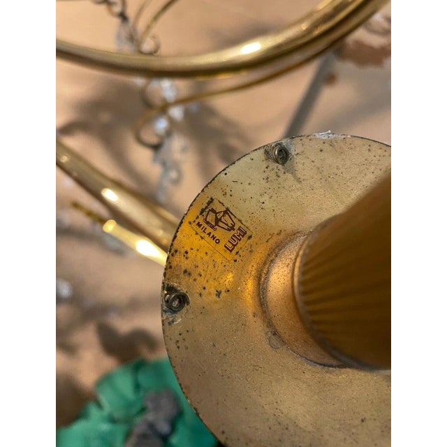 1950's Italian Crystal Chandelier by Oscar Tolasco for Lumi Milano For Sale - Image 11 of 13