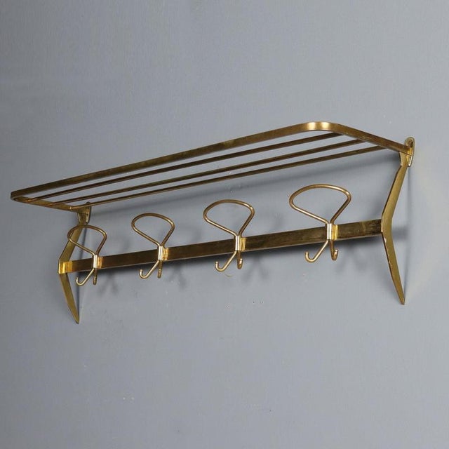 Brass Coat Rack, 1950s For Sale - Image 3 of 9