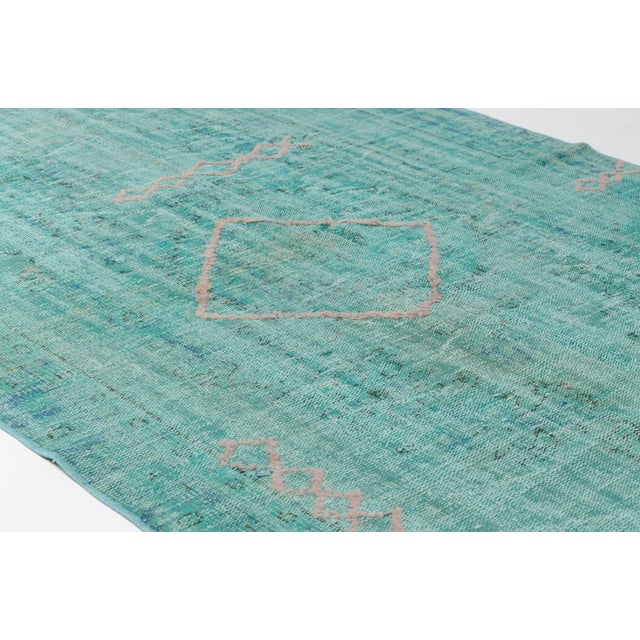 1950s Turqouise Oushak Anatolian Rug For Sale - Image 6 of 10