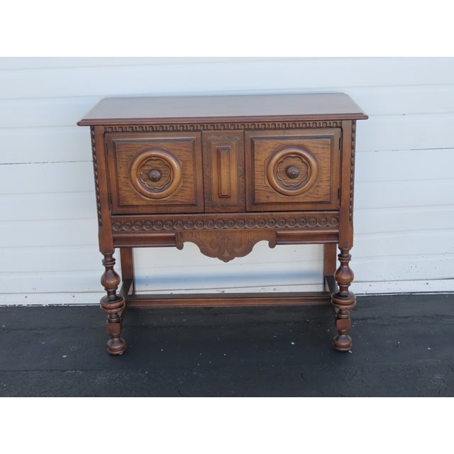 Wood 1900s Carved Buffet Server Bathroom Vanity 6416 For Sale - Image 7 of 15