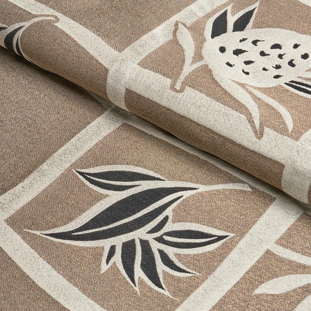 2020s Schumacher High Line Fabric In Metallic Brown For Sale - Image 5 of 6