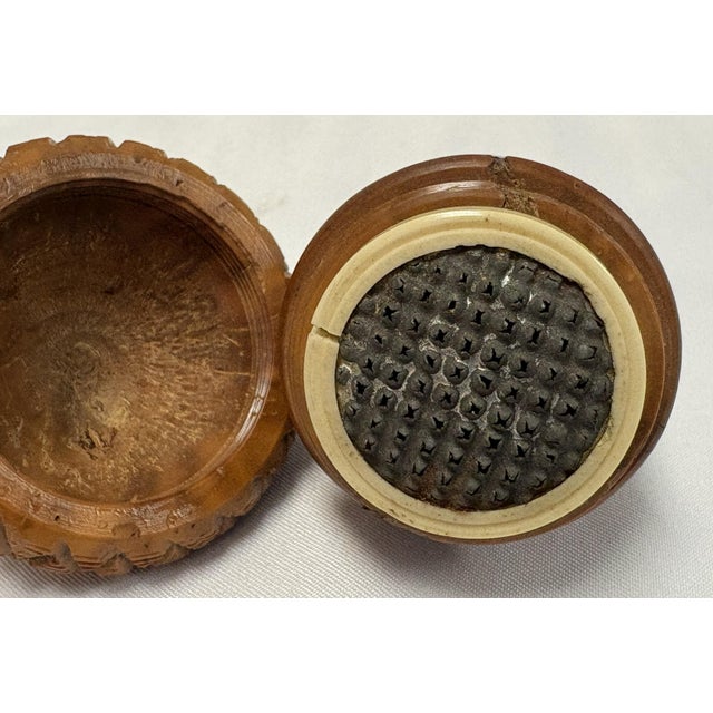 19th Century Victorian Hand Made Wood Spice/ Nutmeg Grater For Sale - Image 12 of 14
