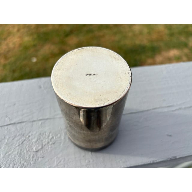 19th C. Red Guilloche Enamel, Sterling and Crystal Vessels - Set of Three For Sale - Image 4 of 13