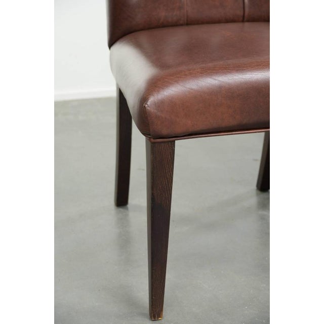 Chesterfield Dining Chairs in Cowhide Leather, Set of 6 For Sale - Image 11 of 14