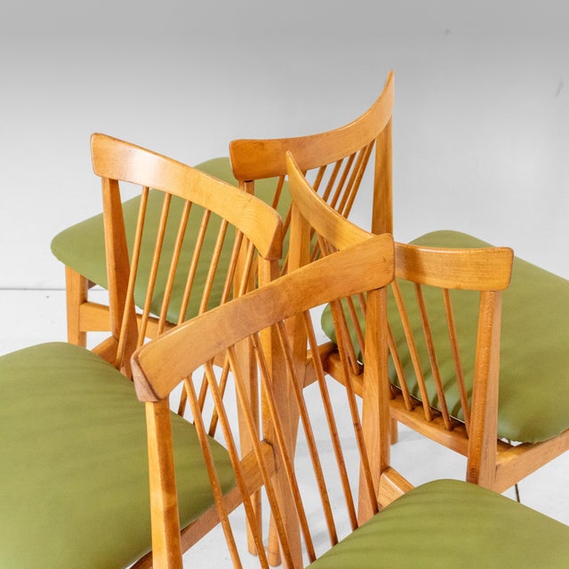 Mid-Century Modern Italian Wood Dining Chairs, 1960s, Set of 4 For Sale - Image 12 of 15