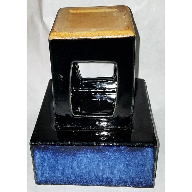 1950s Japanese Ikebana Stoneware Planter For Sale - Image 4 of 4