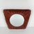 Wood Small Woven Wicker Mirror, 1960s For Sale - Image 7 of 9