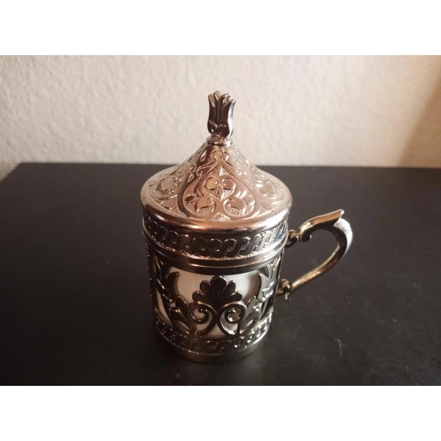 Contemporary 1960s Silver Demitasse Cup Holder For Sale - Image 3 of 7