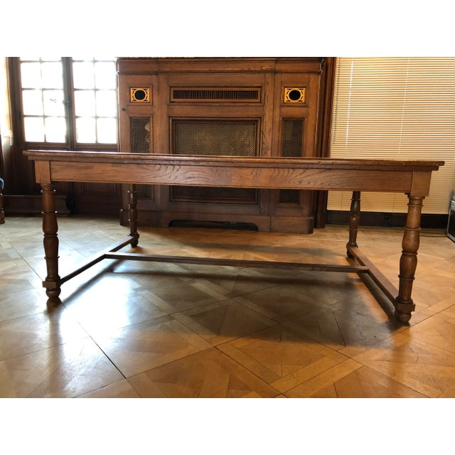 Antique French Embassy Oak Table For Sale - Image 4 of 12
