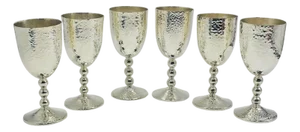 1980s Emilia Castillo “Musical” Silver Plated Goblets - Set of 6