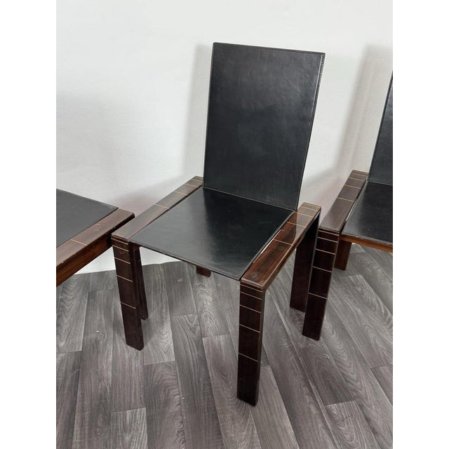 Mid-Century Modern Rosewood Dining Chairs in the style of Afra & Tobia Scarpa, 1970, Set of 6 For Sale - Image 14 of 15