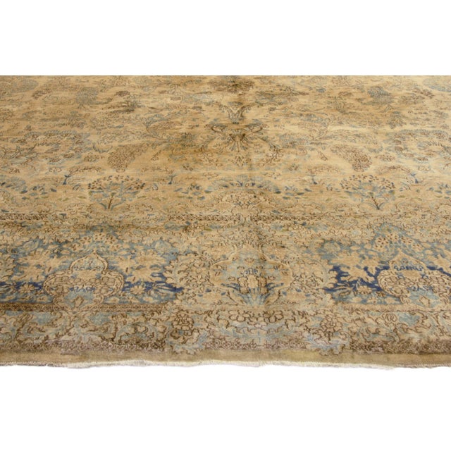 Antique Persian Kerman Rug, 11'08 X 17'07 For Sale - Image 4 of 8