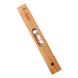 Mid-Century Sears Wood Carpenter's Level For Sale
