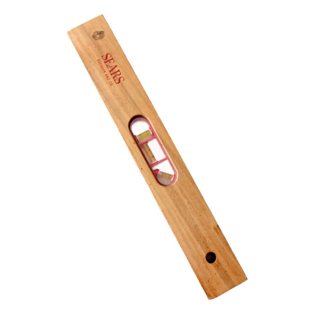 Mid-Century Sears Wood Carpenter's Level For Sale
