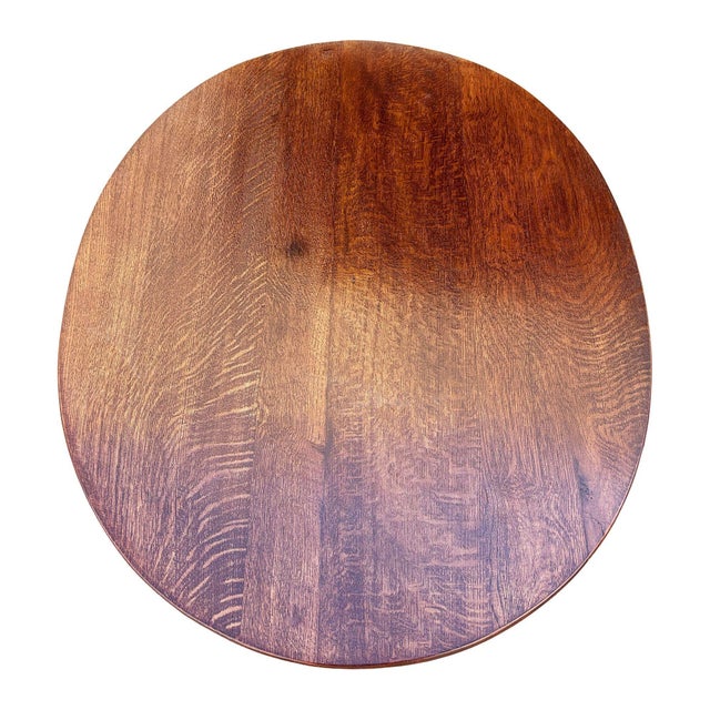 Jacobean Late 19th Century Victorian Oval Top Drop-Leaf Gateleg Oak Table With Turned Legs For Sale - Image 3 of 6