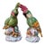 Pair Cockatoo Parrot Bird Figurines Table Sculptures - Hand Painting Chinese Porcelain Book Matching Set - Chelsea House Mottahedeh Style For Sale