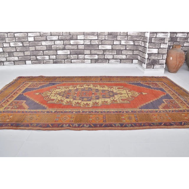 Mid 20th Century Bohemian Area Anatolian Carpet For Sale - Image 10 of 10