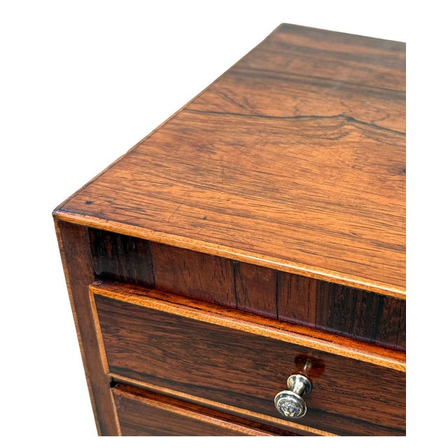 Georgian Rosewood Miniature Chest of Drawers, 1820 For Sale - Image 9 of 12