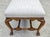 Queen Anne Jerry Pair Queen Anne Linen Walnut Califia Bench For Sale - Image 3 of 13
