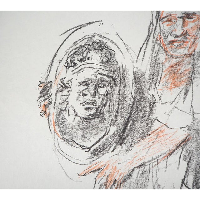 Oskar Kokoschka, Mythology, Woman Holding a Shield, 1962, Original Lithograph For Sale - Image 4 of 6