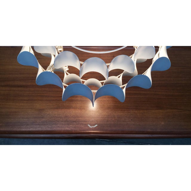 Mid-Century Swiss White Metal Pendant Lamp by H. Zender for Temde For Sale - Image 15 of 18