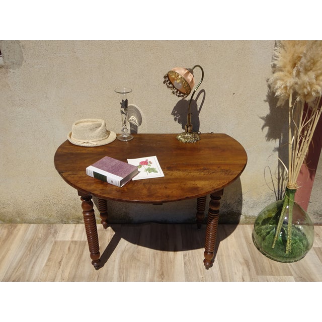 Walnut Top Flap Table For Sale - Image 6 of 18