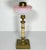 French Victorian Oil Lamp: Onyx & Brass Base with Iridescent Art Glass, c. 1870 For Sale - Image 3 of 10