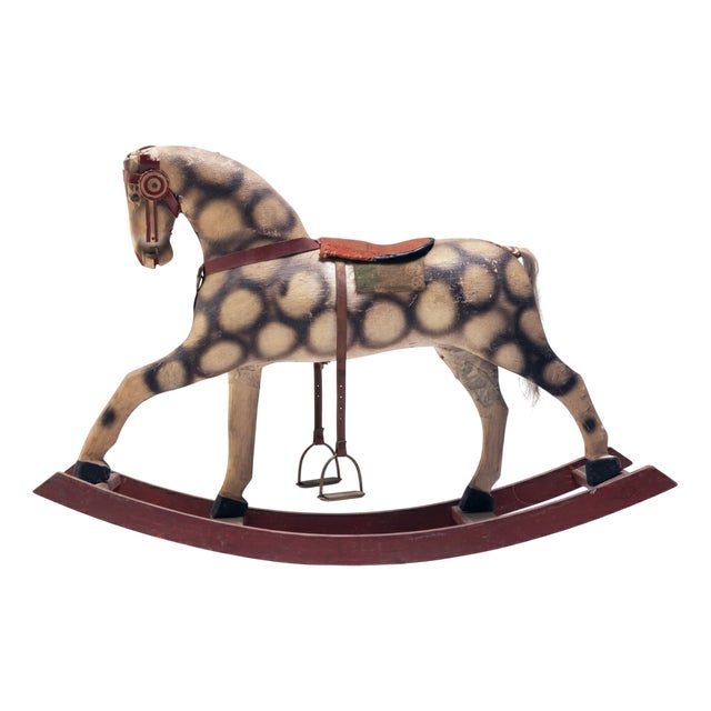 Antique Rocking Horse, Former Czechoslovakia, 1940 For Sale