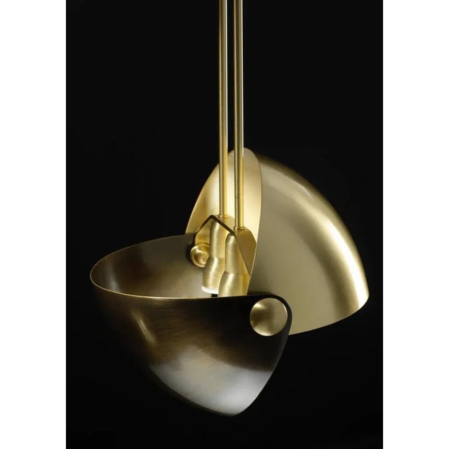 Esperia Italian Eirene Brass Pendant Lamps by Esperia, Set of 2 For Sale - Image 4 of 8