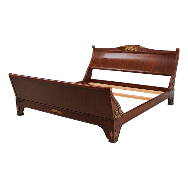 John Widdicomb Russian Empire King Size Walnut Bed For Sale