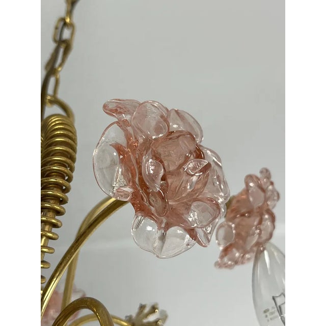 Mid-Century 4-Light Murano Glass Chandelier, 1960s For Sale - Image 9 of 11