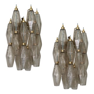 Murano Glass Corridor Wall Lamps, Set of 2 For Sale