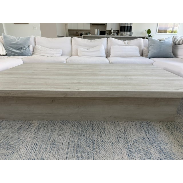 2020s Custom Made White Oak Oversized Coffee Table For Sale - Image 5 of 5