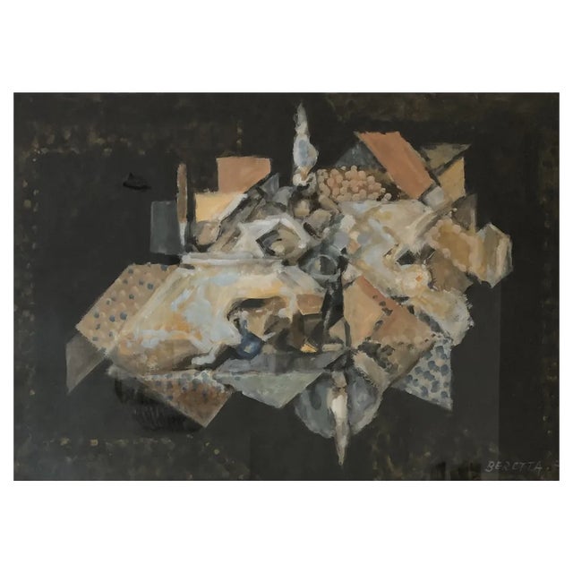 Emilio Maria Beretta, Table servie, 1970, Gouache on Paper, Framed For Sale