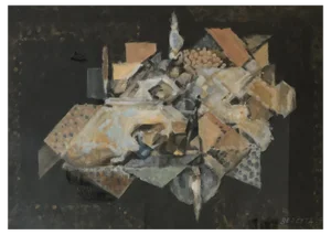 Emilio Maria Beretta, Table servie, 1970, Gouache on Paper, Framed