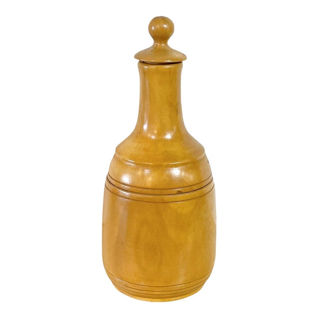 Vintage Treen Costa Rican Bottle With Stopper For Sale