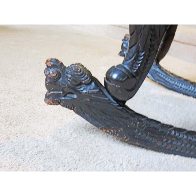Rare Matched Set of Antique Chinese Dragon Armchair and Rocker For Sale In Baltimore - Image 6 of 6