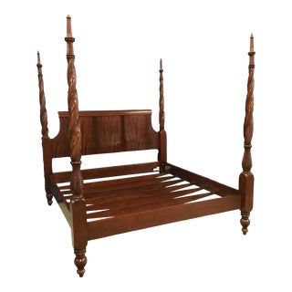 Leighton Hall King Size Plantation Mahogany Poster Bed- Showroom Sample For Sale