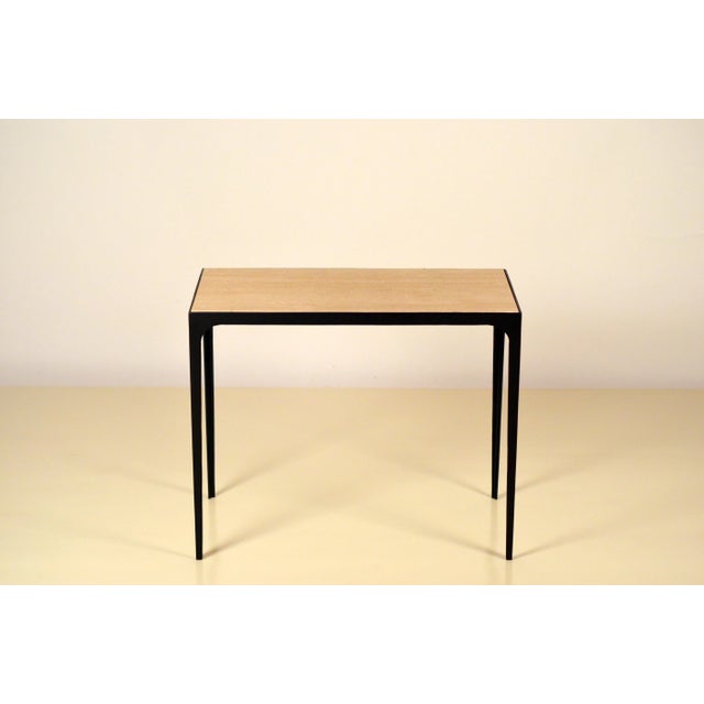 Esquisse' Grooved Ivory Travertine Side Tables by Design Frères - A Pair For Sale - Image 12 of 13