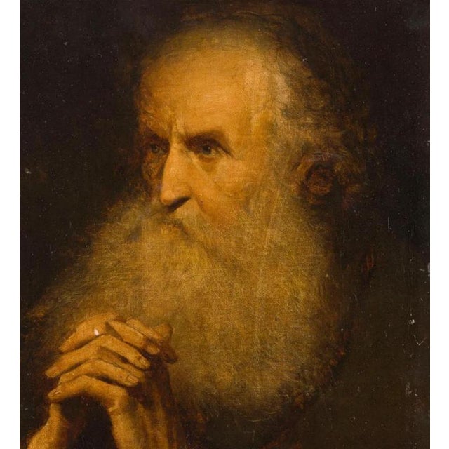 Baroque Follower of Salomon Konick, Portrait of an Elderly Bearded Man, Oil Painting on Canvas For Sale - Image 3 of 7