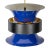 Blue & Yellow Hanging Light by Bent Nordsted for Lyskær Belysning, 1970s For Sale - Image 3 of 10