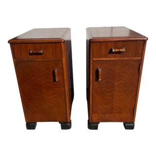 1940s Vintage Art Deco Nightstands - a Pair For Sale
