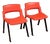 Red City Chairs by Lucci & Orlandini for Lamm, 1980s, Set of 2 For Sale